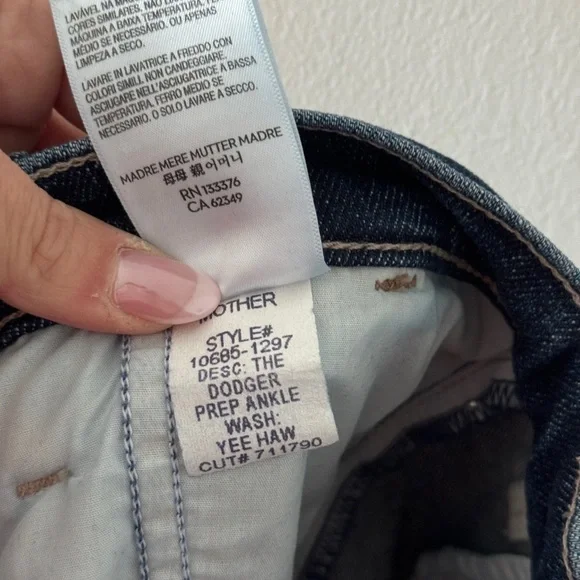MOTHER Dodger Prep Ankle Jeans in Yee Haw 25
